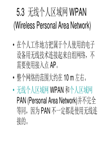 计算机网络技术第3讲 无线个人区域网