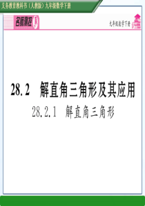 28.2.1  解直角三角形