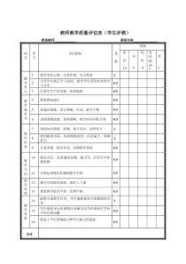 教学质量评估表