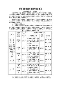 实施《普通高中课程方案》意见