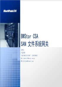 蓝鲸PPT――BWStor CSA 蓝鲸SAN文件系统网关简介