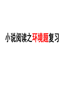 2018小说：环境题