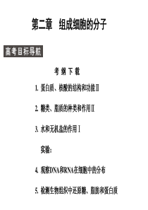 海南省2011届高三生物第一轮复习：细胞中的元素和化合物、无机物(新人教版必修1)