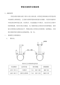 管道支架制作安装标准