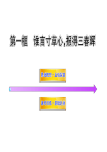 初中政治新课标金榜学案配套课件：1.1.1 谁言寸草心,报得三春晖(教科版八上)