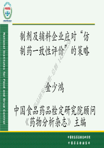 制剂及辅料企业应对“仿制药一致性评价”的策略XXXX11