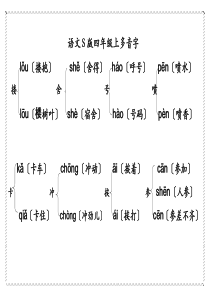 语文S版四年级上多音字答案