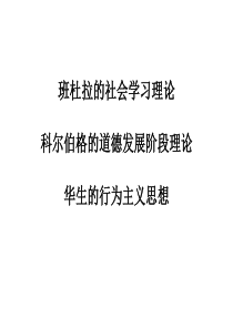 班杜拉的社会学习理论