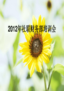 2012年社联财务部培训会