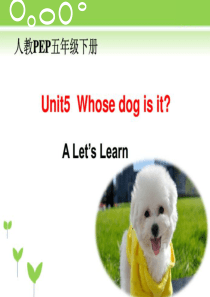 新版人教版PEP五年级下册-Unit-5-Whose-dog-is-it--Part-A-Lets-