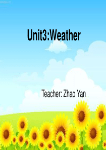 新版人教版PEP小学英语四年级下册第三单元U3weather复习