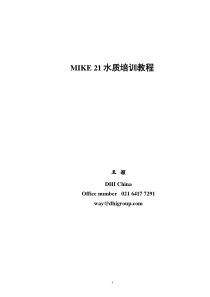 MIKE21 水质材料