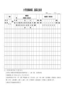 小学因病缺课追踪登记表