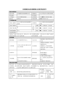 分公司酒店销售主任职责说明书