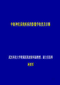 2011中枢神经系统疾病的影像学讲义