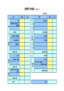 家庭资产负债表损益表(调整版)