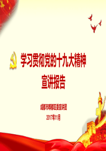 学习贯彻党的十九大精神宣讲报告( 宣讲用)