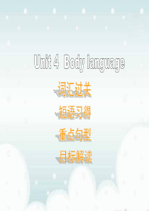 2010届高三一轮复习精品课件：必修4_Unit4_Body_language(人教新课标)