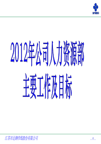 2012年人力资部工作计划