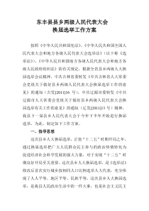 东丰县县乡两级人民代表大会换届选举工作方案