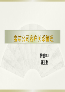 宝洁公司客户关系管理