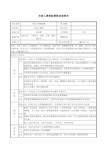 医药企业行政人事部经理职务说明书