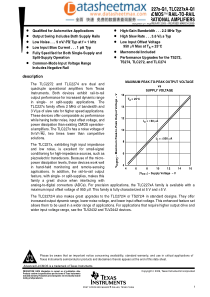 IC datasheet pdf-TLC2274-Q1,TLC2274A-Q1,pdf(Advanc