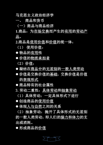 考研马克思主义政治经济学讲义汇总