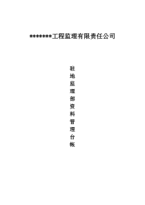 工程监理有限责任公司技术安全整套模板