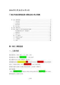 面试课程进度-题型总结-热点预测--5.26-6.4