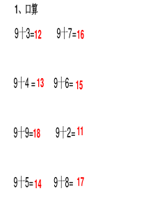 《十几减9》课件