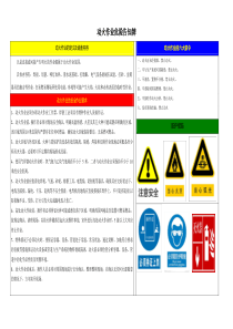 动火作业危险告知牌