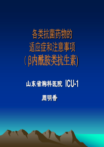 各类抗菌药物的适应症和注意事项合理应用