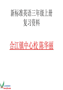 外研版(三起)三年级英语上册课件复习资料