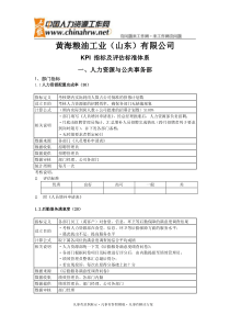 人力资源部考核指标及评估标准格式