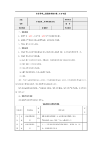 市场营销人员绩效考核方案