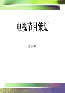 电视节目策划教案 李家伦