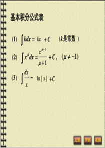 基本积分公式表