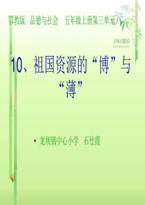 (鄂教版)五年级品德与社会上册课件_祖国资源的博与薄