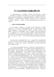 中小企业信息化实施过程分析