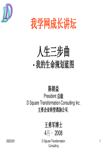 赢在职场经典实用课件：人生三步曲(人生生涯规划)