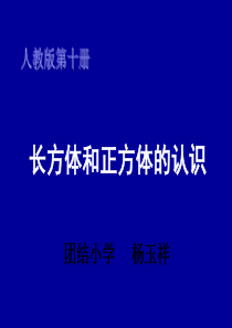 人教版五年级下册数学《长方体和正方体的认识》