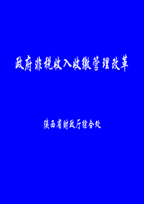 政府非税收入收缴管理改革