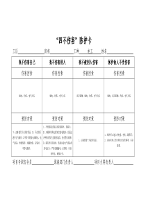 安全管理：四不伤害汇总