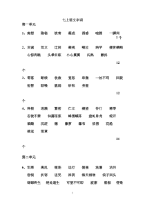 人教版初中语文字词大全