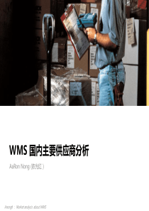 WMS-主要供应商分析