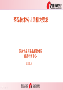 国家药监局评审中心=药品技术转让的相关要求培训资料