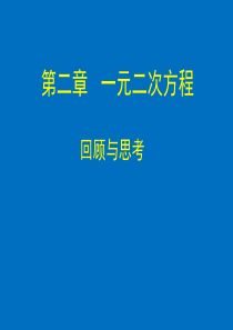 第二章 一元二次方程回顾与思考演示文稿