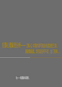 犯罪心理学案例分析模板