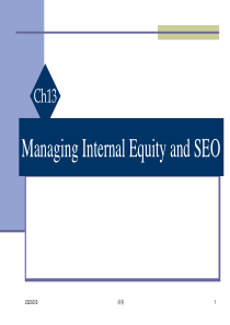 Managing Internal Equity and SEO